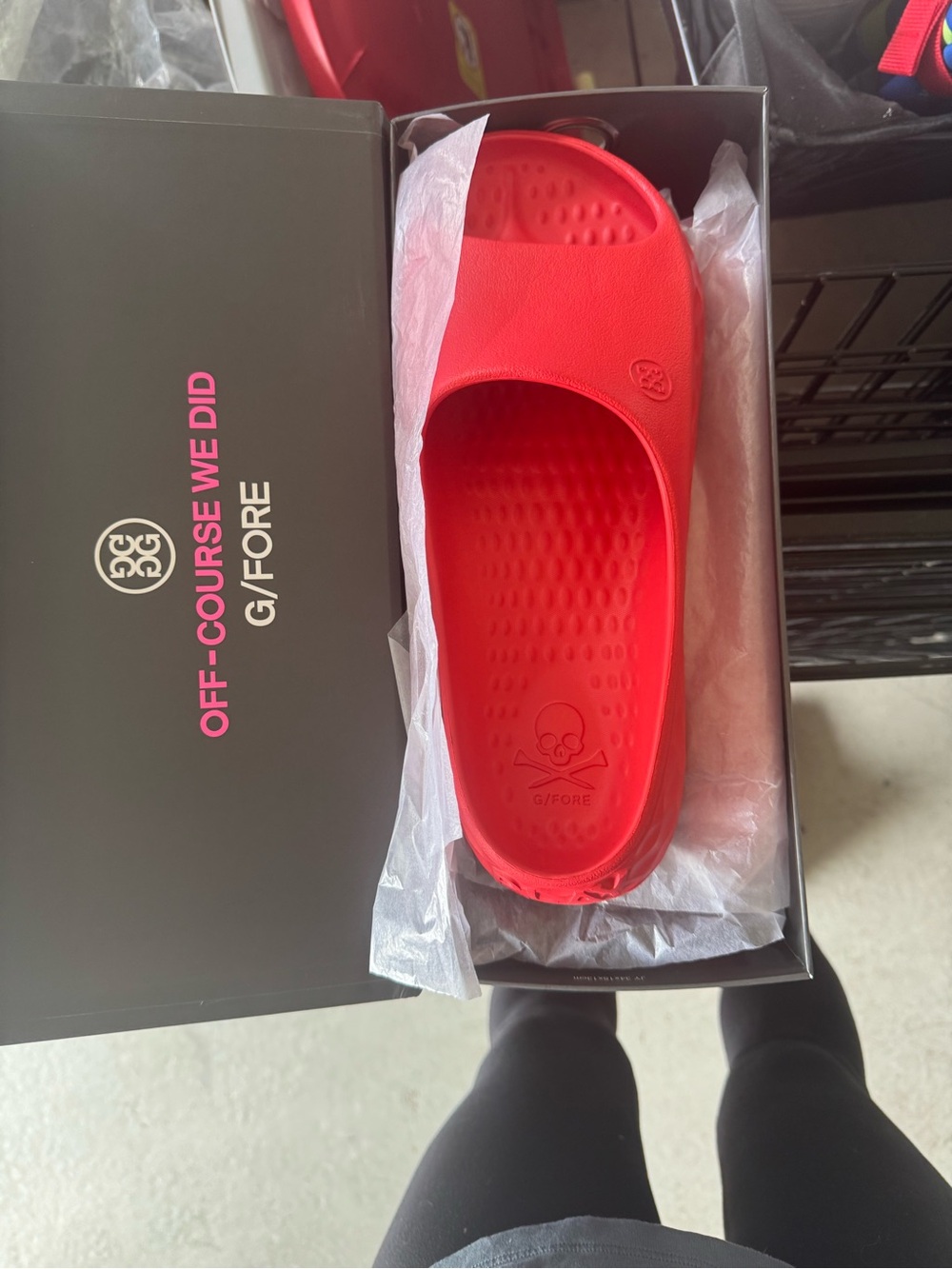 G/FORE Red Slip-On Clog